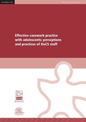 Effective casework practice with adolescents - NSW Department of ...