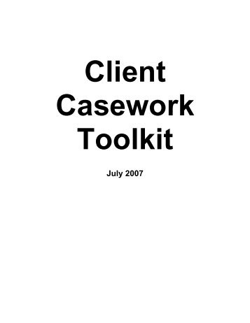Client Casework Toolkit - Tallahassee Red Cross