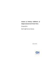 Analysis of Railway Fulfillment of Shipper Demand and Transit ... - QGI