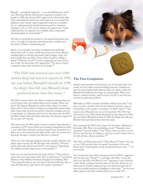 July/August 2010 - Dogs Naturally Magazine