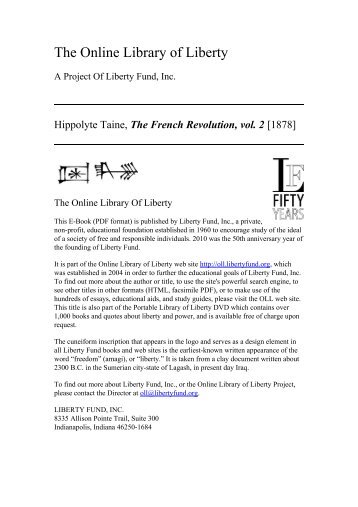 Online Library of Liberty: The French Revolution, vol. 2 - Portable ...