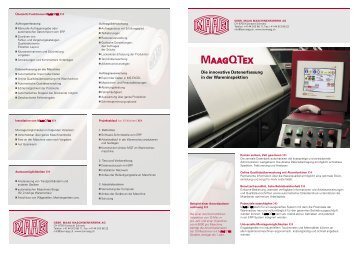 MaagQTex deutsch - Gebr. MAAG Maschinenfabrik AG