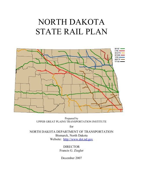 State Rail Plan - North Dakota Department of Transportation - State ...