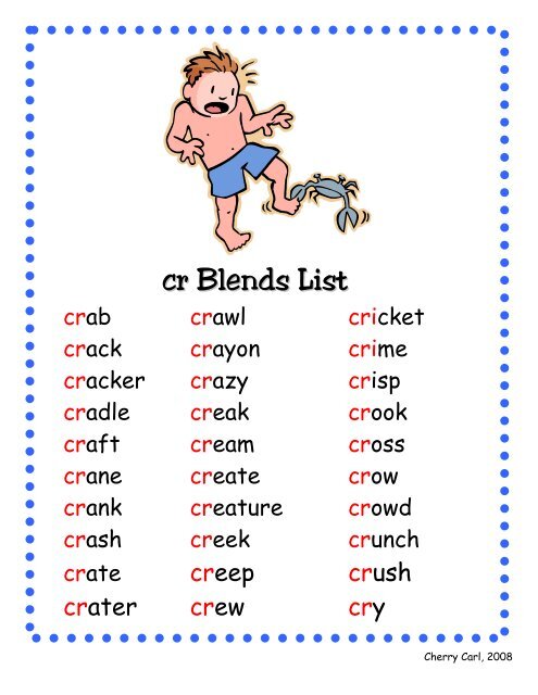 cr Blends List - Carl's Corner