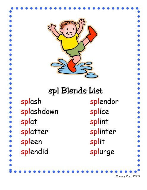 spl Blends List - Carl's Corner