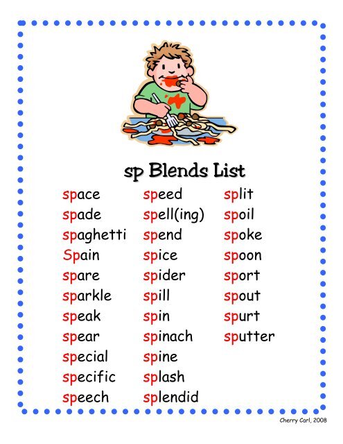 sp Blends List - Carl's Corner