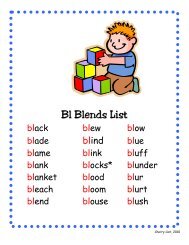 Bl Blends List - Carl's Corner