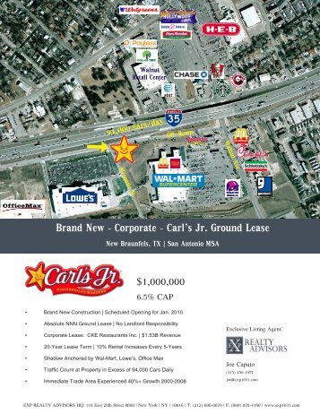 Corporate - Carl's Jr. Ground Lease - EXP Realty Advisors