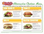 Alternative Options - Carl's Jr.