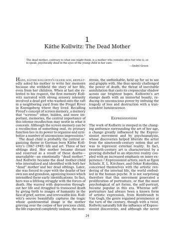 Käthe Kollwitz: The Dead Mother - International Psychoanalysis