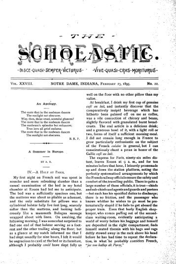 Notre Dame Scholastic, Vol. 28, No. 22 -- (p - Archives