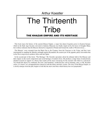 Arthur Koestler The Thirteenth Tribe