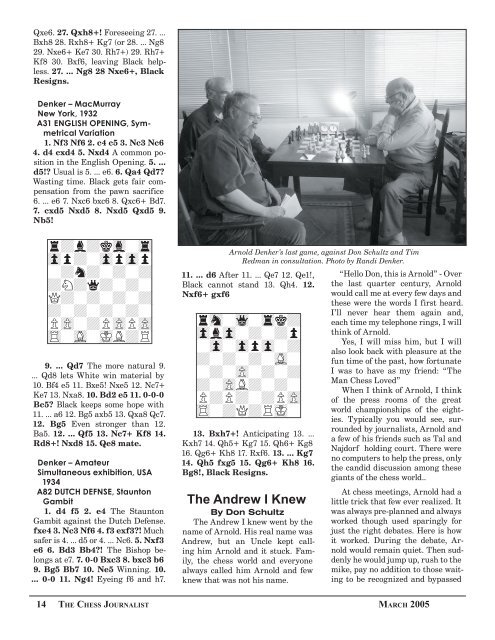 March - Chess Journalists of America