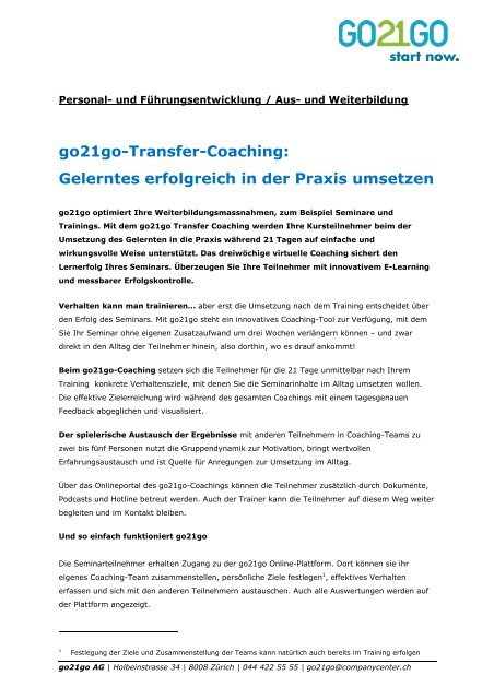 go21go-Transfer-Coaching - The Talk Company