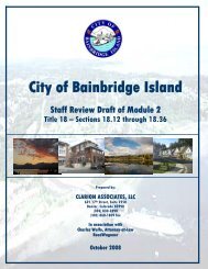 Module 2 - City of Bainbridge Island