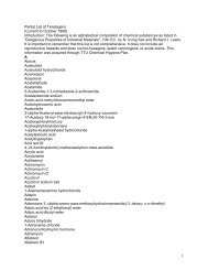 Partial List of Teratogens (Current to October 1999) Introduction: The ...