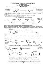 SYNTHESIS OF THE CARBON FRAMEWORK: NUCLEOPHILES