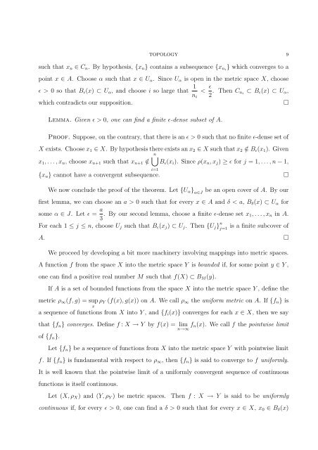FIVE MAJOR RESULTS IN ANALYSIS AND TOPOLOGY Aaron ...