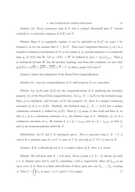 FIVE MAJOR RESULTS IN ANALYSIS AND TOPOLOGY Aaron ...