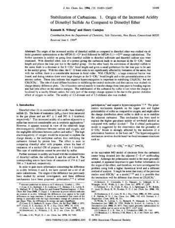 Stabilization of Carbanions. 1. Origin of the Increased Acidity of ...