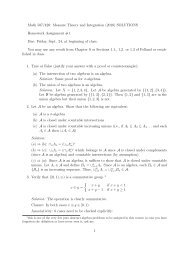 Math 507/420: Measure Theory and Integration (2010 ... - UBC Math