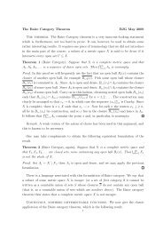 The Baire Category Theorem BJG May 2009 The theorem. The ...