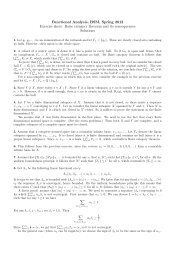 Functional Analysis, BSM, Spring 2012 Exercise sheet: Baire ...