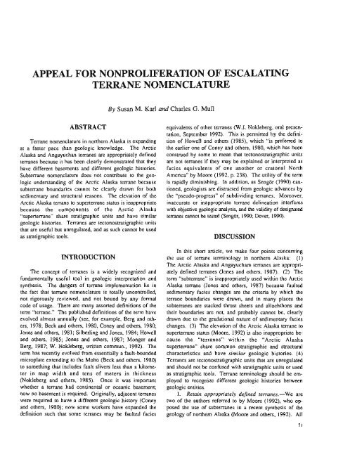 Geologic Studies in Alaska by the U.S. Geological Survey, 1992