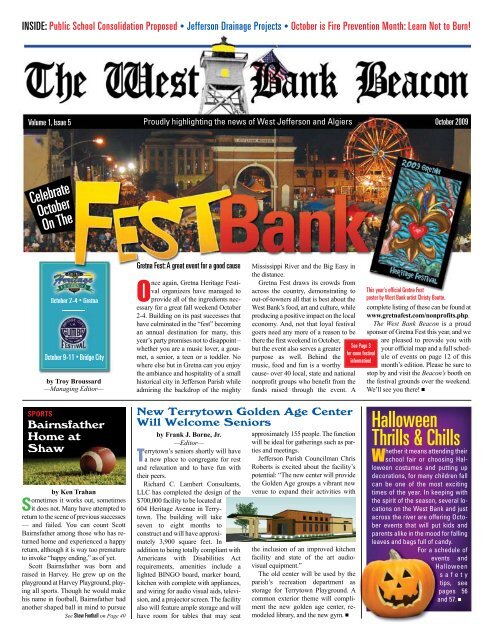 Download October 2009 - West Bank Continues Mardi Gras Traditions