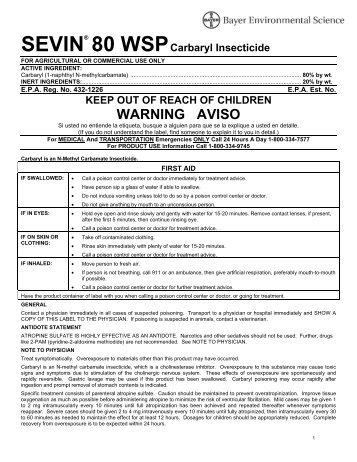 Sevin 5% Dust Label - GardenTech