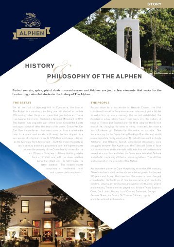 our history - Alphen Hotel