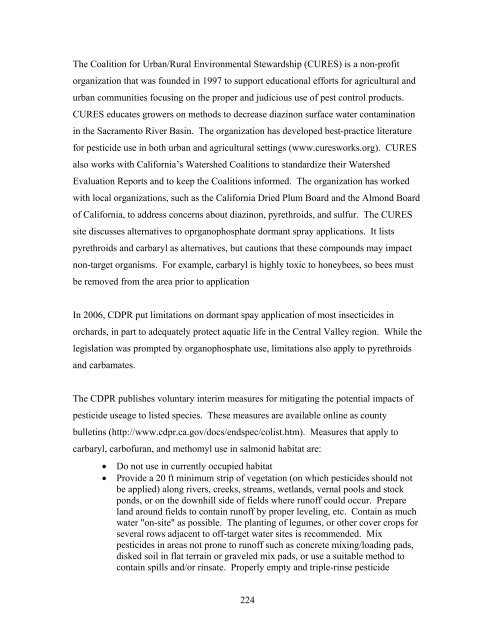 Carbaryl, Carbofuran, and Methomyl - National Marine Fisheries ...