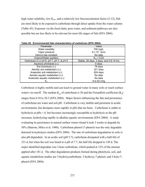 Carbaryl, Carbofuran, and Methomyl - National Marine Fisheries ...