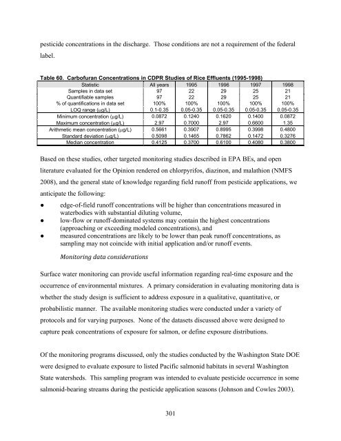 Carbaryl, Carbofuran, and Methomyl - National Marine Fisheries ...