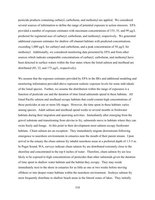 Carbaryl, Carbofuran, and Methomyl - National Marine Fisheries ...