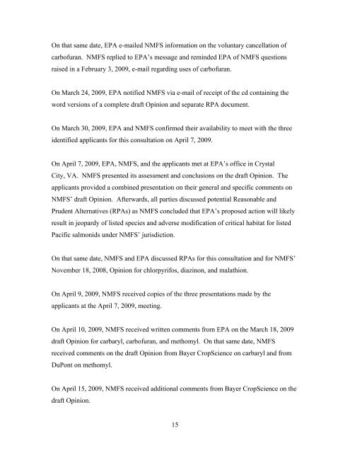 Carbaryl, Carbofuran, and Methomyl - National Marine Fisheries ...