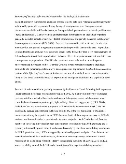 Carbaryl, Carbofuran, and Methomyl - National Marine Fisheries ...