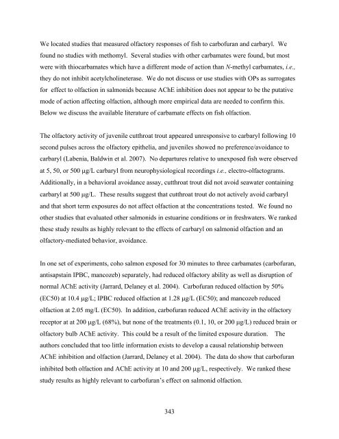 Carbaryl, Carbofuran, and Methomyl - National Marine Fisheries ...