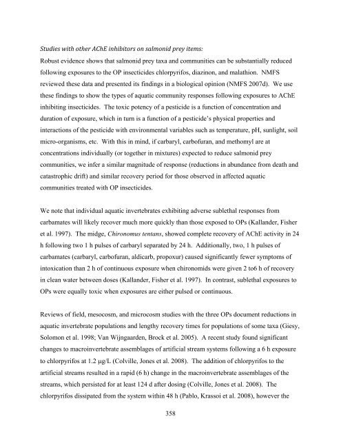 Carbaryl, Carbofuran, and Methomyl - National Marine Fisheries ...