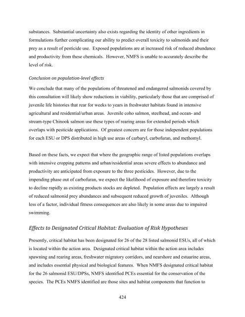 Carbaryl, Carbofuran, and Methomyl - National Marine Fisheries ...