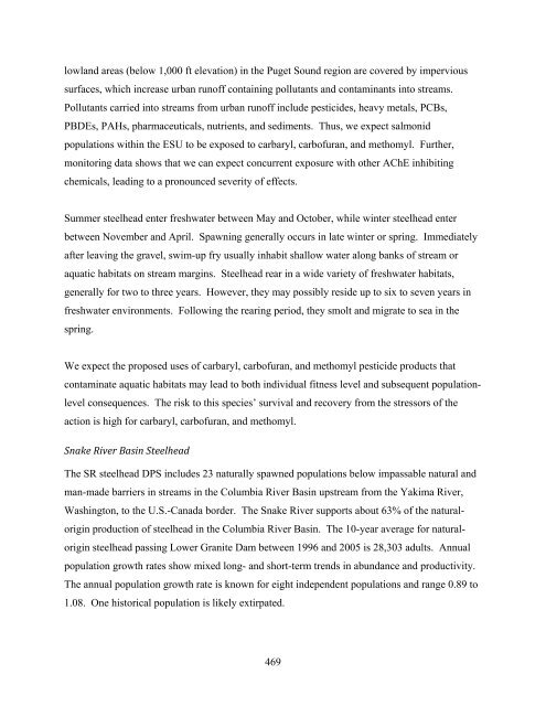 Carbaryl, Carbofuran, and Methomyl - National Marine Fisheries ...