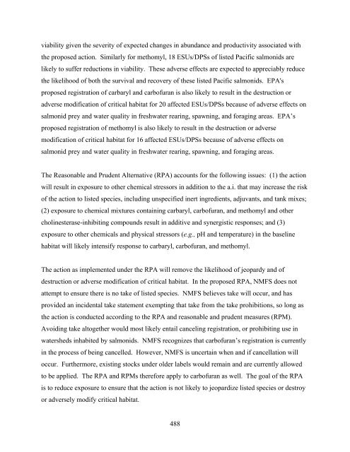 Carbaryl, Carbofuran, and Methomyl - National Marine Fisheries ...