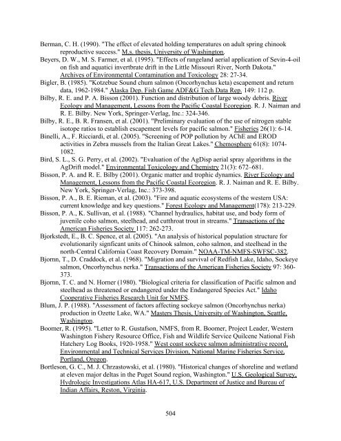 Carbaryl, Carbofuran, and Methomyl - National Marine Fisheries ...