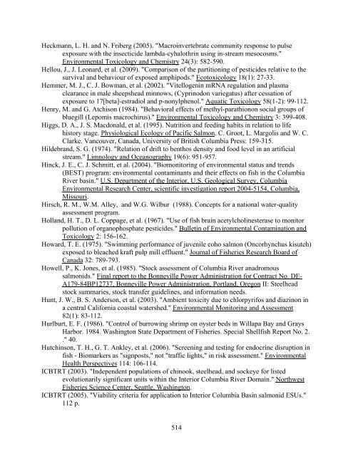 Carbaryl, Carbofuran, and Methomyl - National Marine Fisheries ...