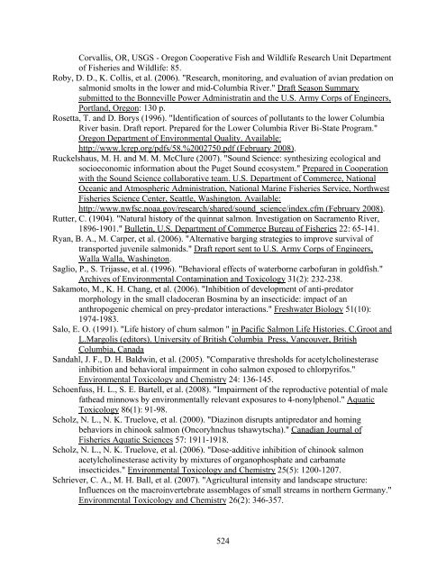 Carbaryl, Carbofuran, and Methomyl - National Marine Fisheries ...