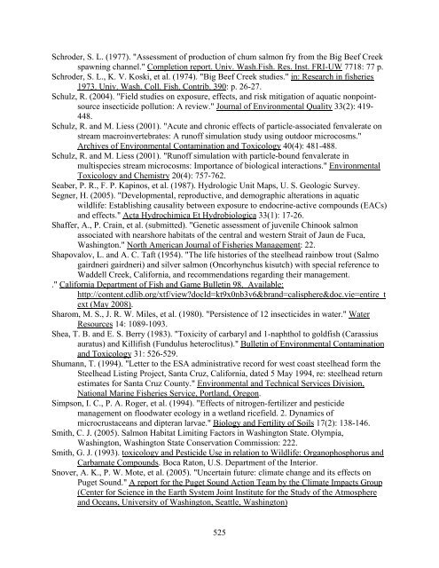 Carbaryl, Carbofuran, and Methomyl - National Marine Fisheries ...