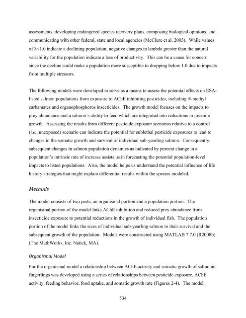 Carbaryl, Carbofuran, and Methomyl - National Marine Fisheries ...