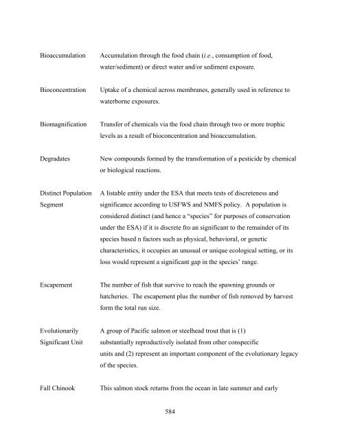 Carbaryl, Carbofuran, and Methomyl - National Marine Fisheries ...