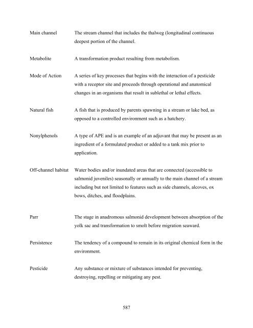 Carbaryl, Carbofuran, and Methomyl - National Marine Fisheries ...