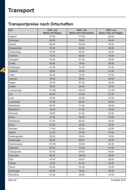 Preisliste 2012 (PDF) - CommuniGate Pro thelerag.ch Eingang